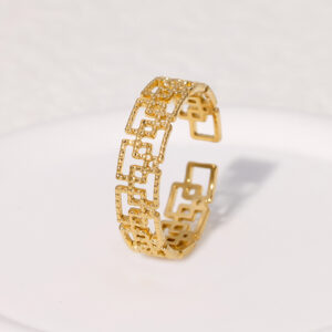 Geo Spark Adjustable Ring
