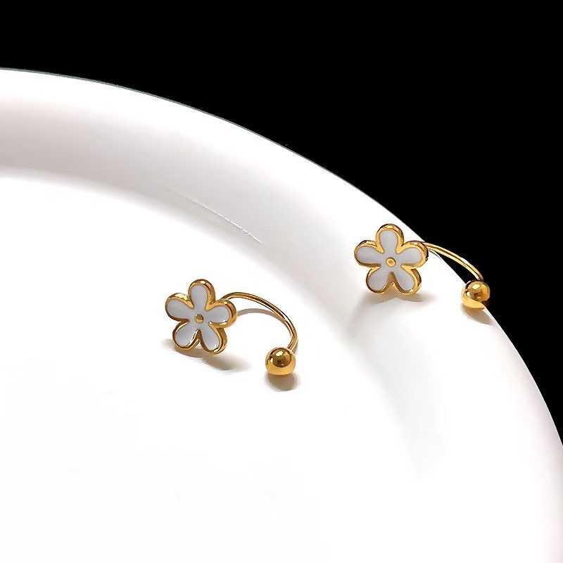 Midnight Bloom Cuff Earrings