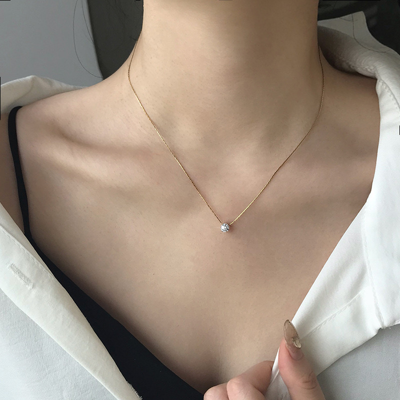 Luxe Shine Solitaire Necklace